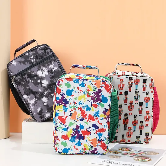 New Product Tie Dye Style Oxford Lunch Bag with Handle Aluminum Foil Thickened Insulation Bag Cooler Bag