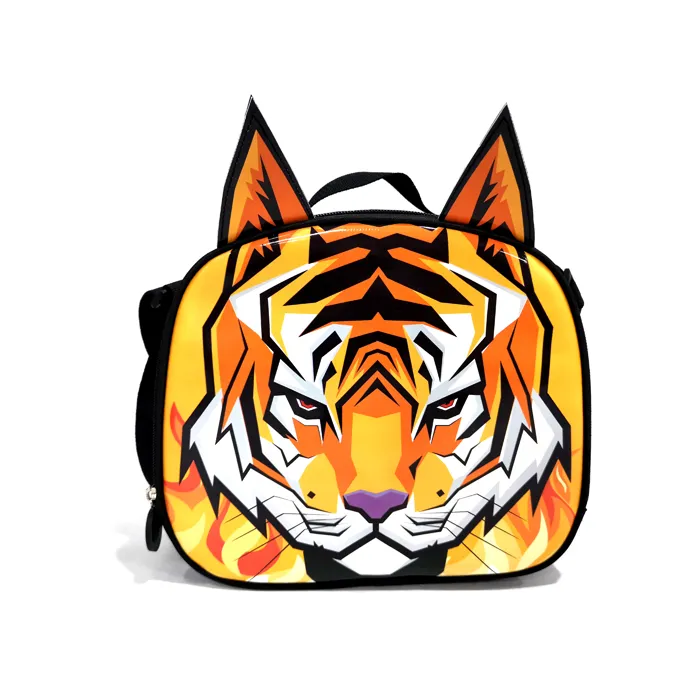 High Quality Leather Animal School Bag Custom Printing 3D Panther Cartoon School Bag for Boys