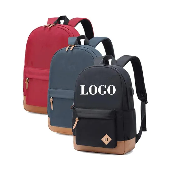 Classical Basic Travel Backpack Student College Men Water Resistant Laptop School Bag Bookbag with USB Charging