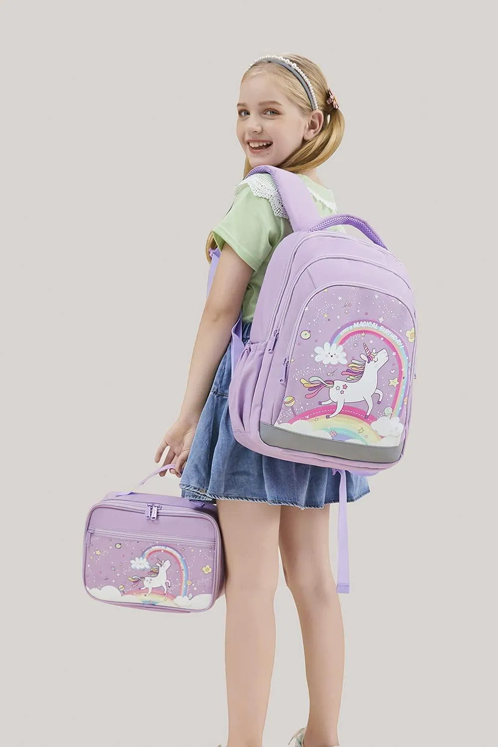 School Backpack Kids Set-with Lunch Bag &Cooler Bag Student Backpack
