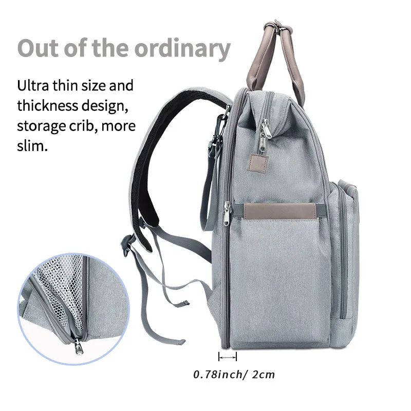Customized Double Shoulder Mommy Bag Large Capacity Mother and Baby Supplies Storage Backpack