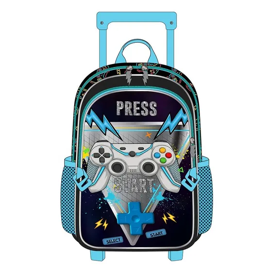 Student Two Wheel Rolling Schoolbag Mochilas Escolares Con Rueda Trolley School Backpack Bag for Kids
