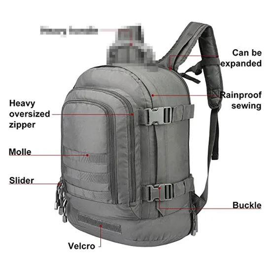 High Quality New Design Outdoor Waterproof Travel Large Capacity Tactical Polyester Backpack Bags for Men