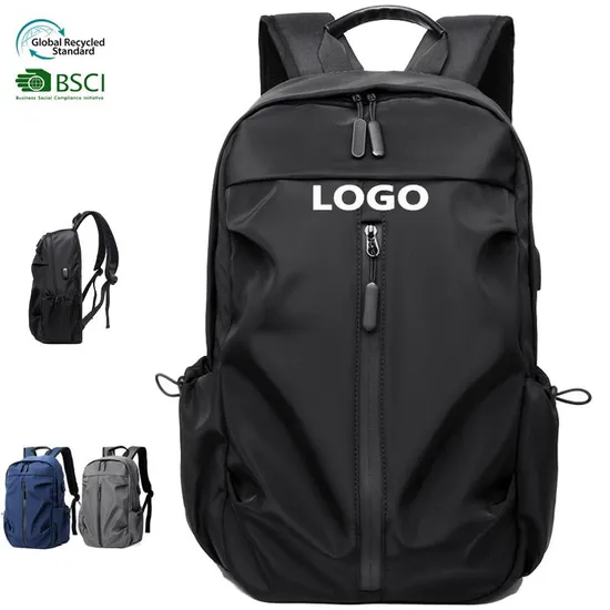 Custom Sports Hiking Casual Backpacks Waterproof Polyester Travel Laptop School Backpack with USB