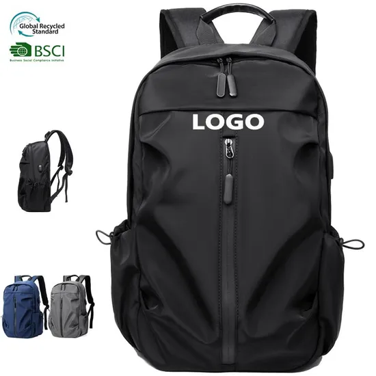 Custom Sports Hiking Casual Backpacks Waterproof Polyester Travel Laptop School Backpack with USB