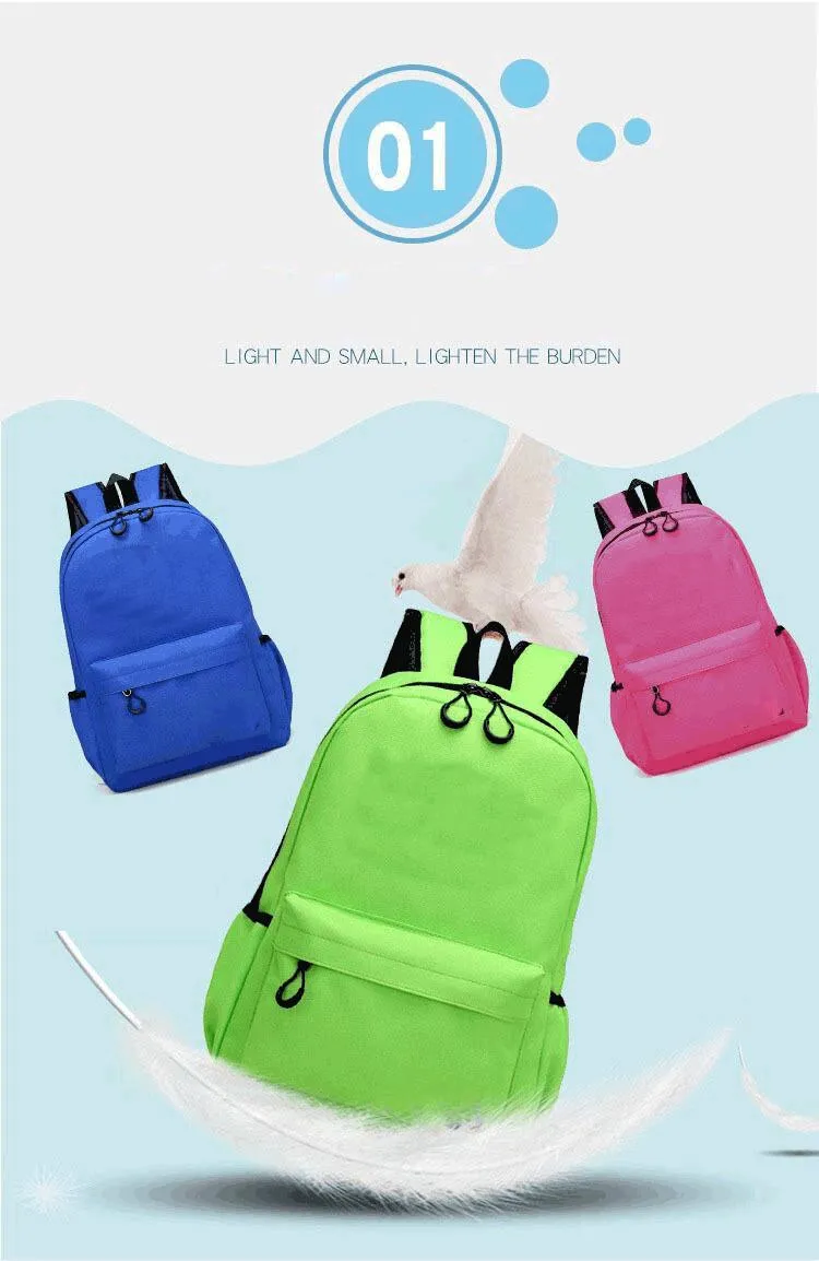 Wholesale Custom Waterproof Schoolbags Children Bookbags Leisure School Bookbag Kids Bag Backpack
