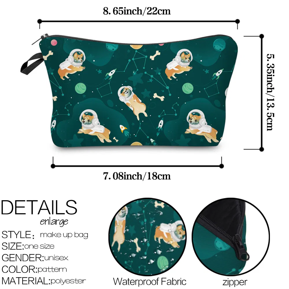 2023 New Customized Cartoon Cute Dog Pencil Pouch Lady Cosmetic Makeup Bag