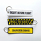 High Quality Custom Woven Fabric Embroidery Key Jet Tag Patch Keychain Key Ring Jet Tag