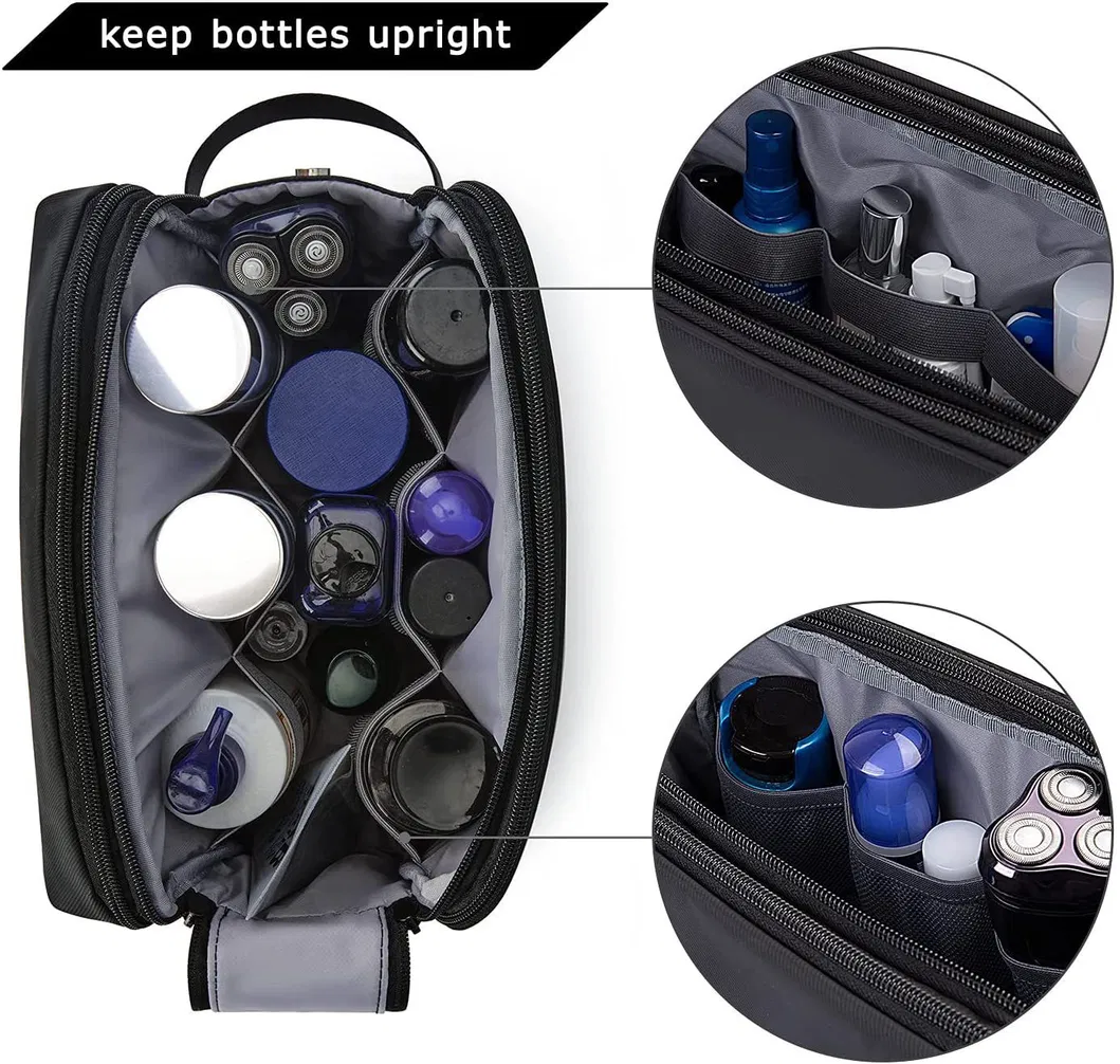 Customized Logo Large Capacity Business Travel Toiletries Makeup Bags