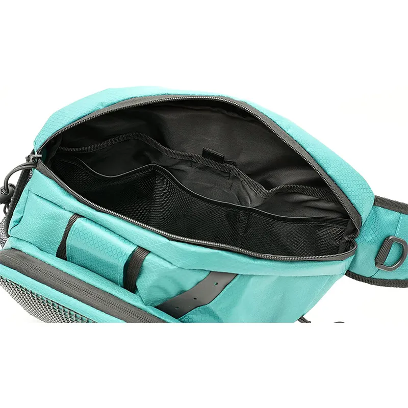 Factory Wholesale Outdoor Fishing Gear Bags with Multifunctional Waterproof Blue-Green Diagonal Strap Small Bags