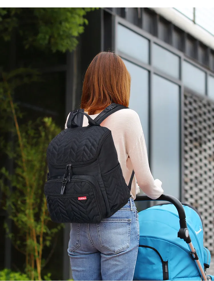 Mommy Bag Embroidered Thread Baby Bag Large Capacity Travel Bag Diaper Backpack