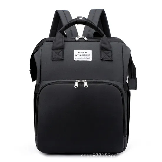 Minimalist Mommy Bag Portable Folding Shoulder Backpack Multi Functional Large Capacity Baby Bed Mommy Backpack