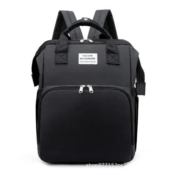 Minimalist Mommy Bag Portable Folding Shoulder Backpack Multi Functional Large Capacity Baby Bed Mommy Backpack