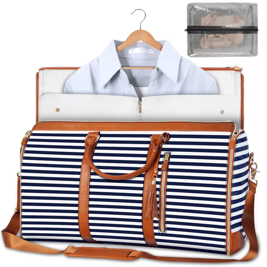 New Women Folding Suit Travel Bag Multi Functional Storage Large Capacity PU Handheld Luggage Bag
