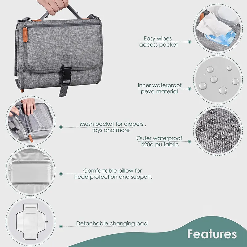 Factory Best-Selling Baby Diaper Pads Waterproof and Portable Diaper Bags