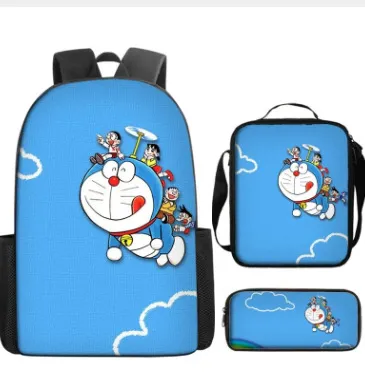 Anime Uromi Three Piece Set Kt Cat Cartoon Primary and Secondary School Student Backpack Children′s Backpack