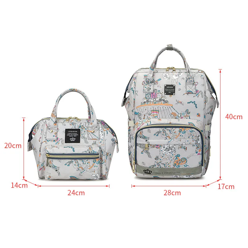 Mommy Bag Multi Functional Large Capacity Handbag Three Piece Set Mother Bag