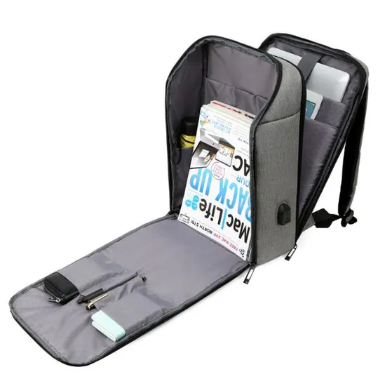 Multifunctionalcustom Business Waterproof Laptop Bags School Travel USB Charging Men Smart Backpack