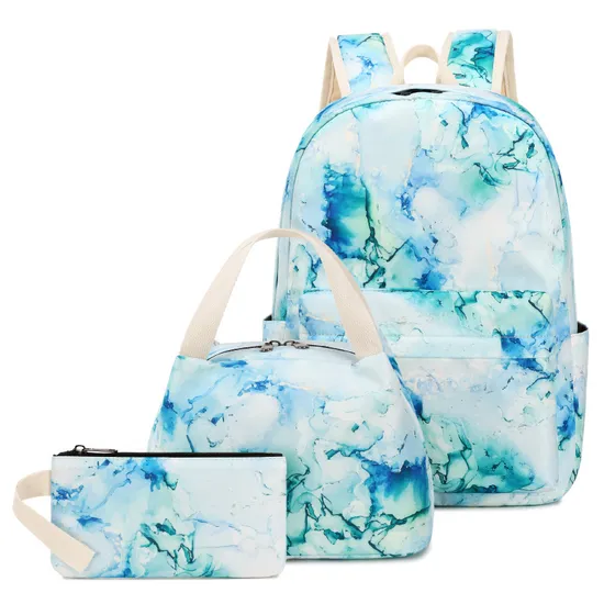 2024 Leisure Simple Large Capacity Printed Three Piece Backpack for Primary and Secondary School Students