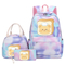 Butter Bear Student Children′s Backpack Handbag Pencil Case 3-Pieces Set