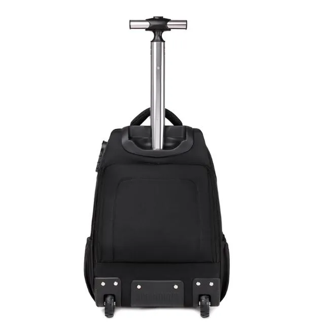 Travel Laptop Backpacks with Wheels Men 17 Inch Trolley Business Backpack Suitcase for Travel