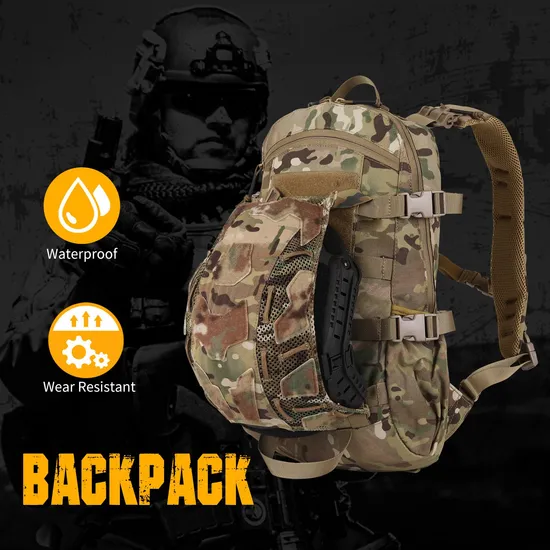 Outdoor Backpack Tactical Backpack 500d Nylon Splash Proof Portable Lightweight Tactical Bag