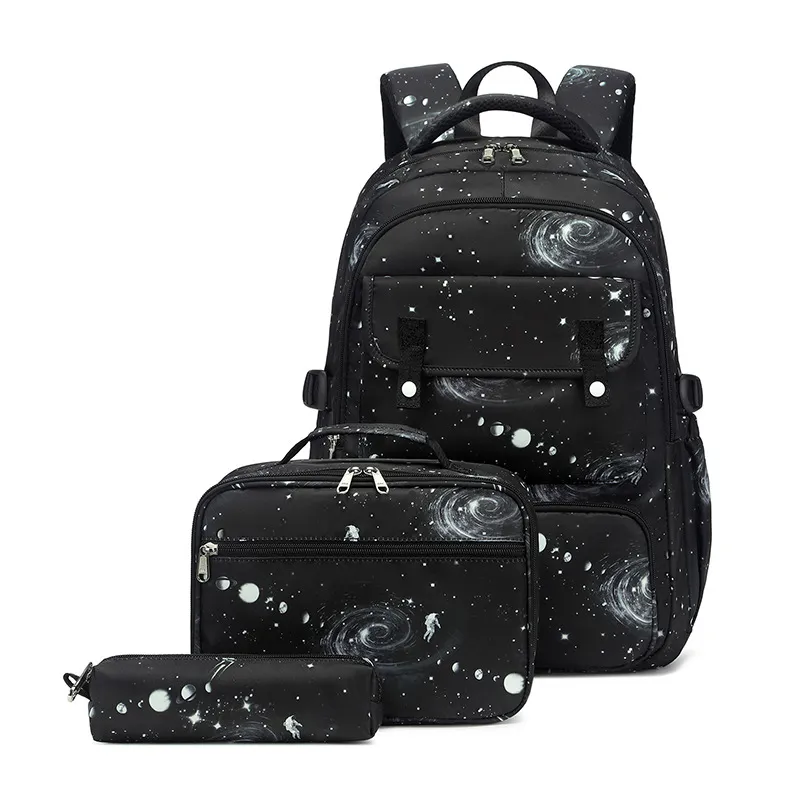 Middle School Student Backpack Female Unicorn Customized Crossbody Bag Pen Bag Three Piece Set