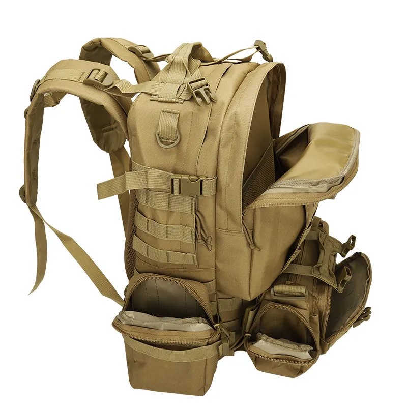 Factory Customized Camouflage Molle Functional Tactical Bag for Outdoor Mountaineering Sports Backpack