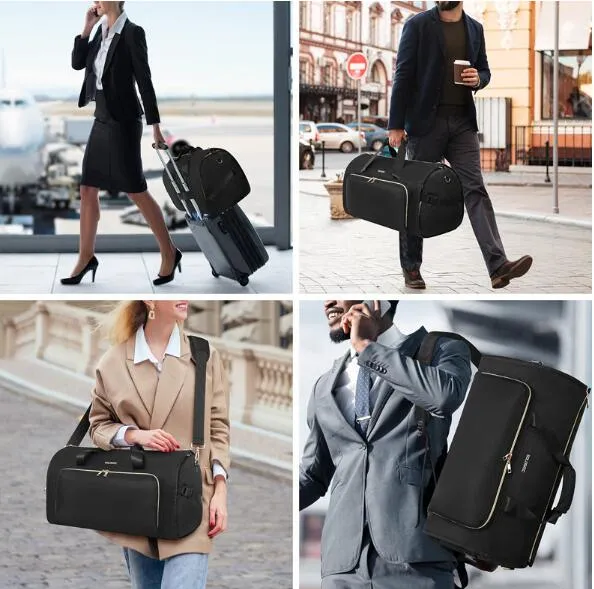 Business Travel Duffle Custom Logo Foldable Suit Cover Garment Bag