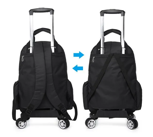 Travel Laptop Backpacks with Wheels Men School Backpack Trolley Business Backpack Suitcase for Travel