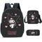 Lomi Kuromi Backpack Lunch Bag Pencil Case Three Piece Set Elementary School Backpack