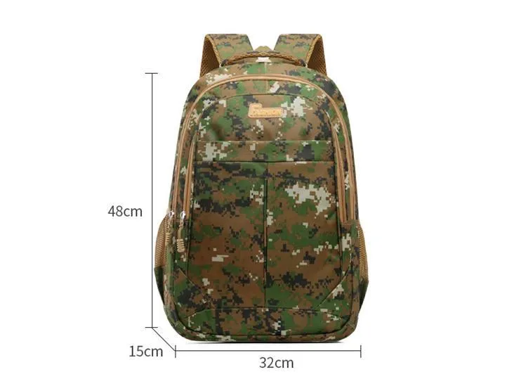 Camouflage Backpack Training Backpack Oxford Cloth Lightweight Waterproof Travel Backpack