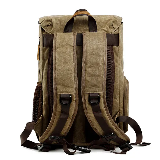 Double Shoulder Photography Bag Cross-Border Waterproof Canvas Backpack