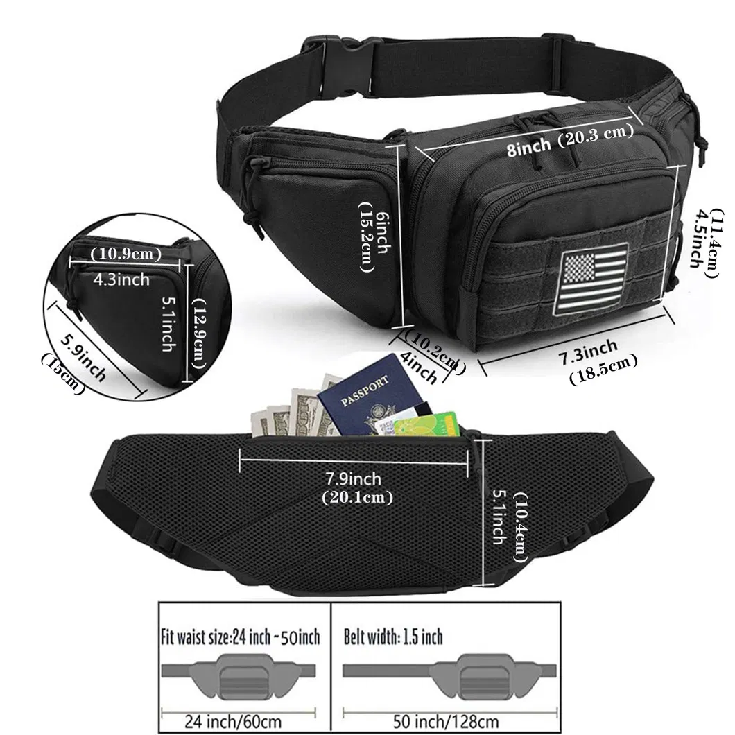 Tactical Waist Bag Shoulder Bag Riding Waterproof Multi-Function Waist Bag