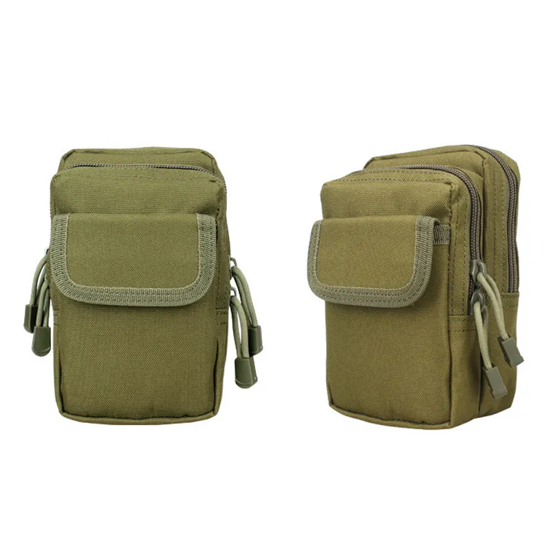 Outdoor Sports Waist Bag Wear-Resistant and Waterproof 5.6-Inch Double-Layer Mobile Phone Bag Molle Tactical Bag