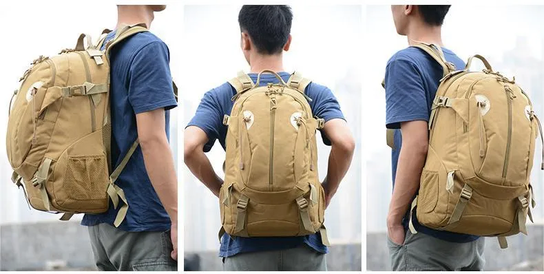 Factory Wholesale Leisure Travel Backpacks for Men&prime;s Large Capacity Camouflage Tactical Hiking and Mountaineering Outdoor Backpacks