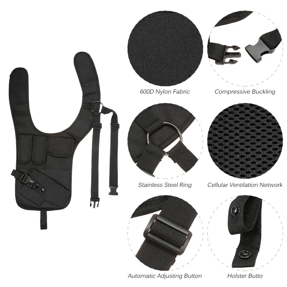 Tactical Shoulder Invisible Shoulder Bag Hidden Underarm Gun Case Bag