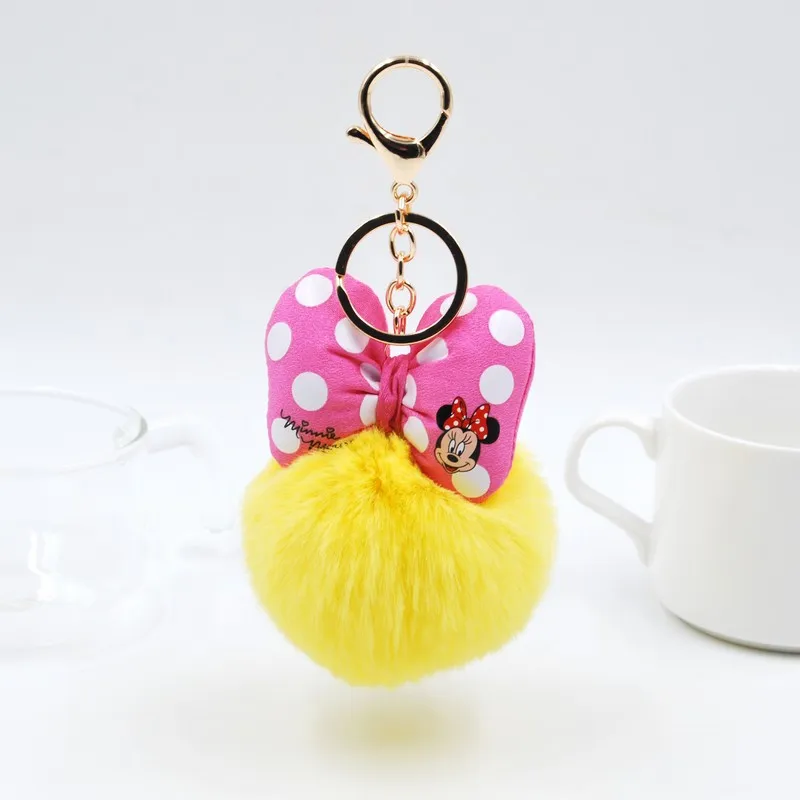 New Color Rex Rabbit Leopard Bow Bag Keychain Fashion Plush Car Hanging Manufacturers