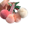 Wholesale Cute Fruit Cherry Plush POM POM Keyrings Real Rex Rabbit Fur Fluffy Accessories Car Keychain Toys Backpack Pendent