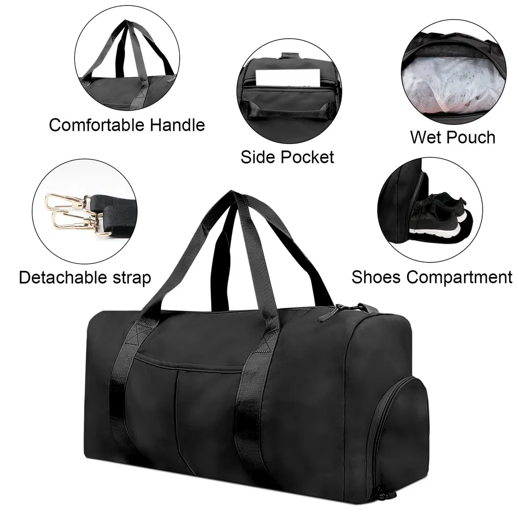 Travel Bag Outdoor Sports Luggage Waterproof Custom Print Duffel Oxford Gym Bag