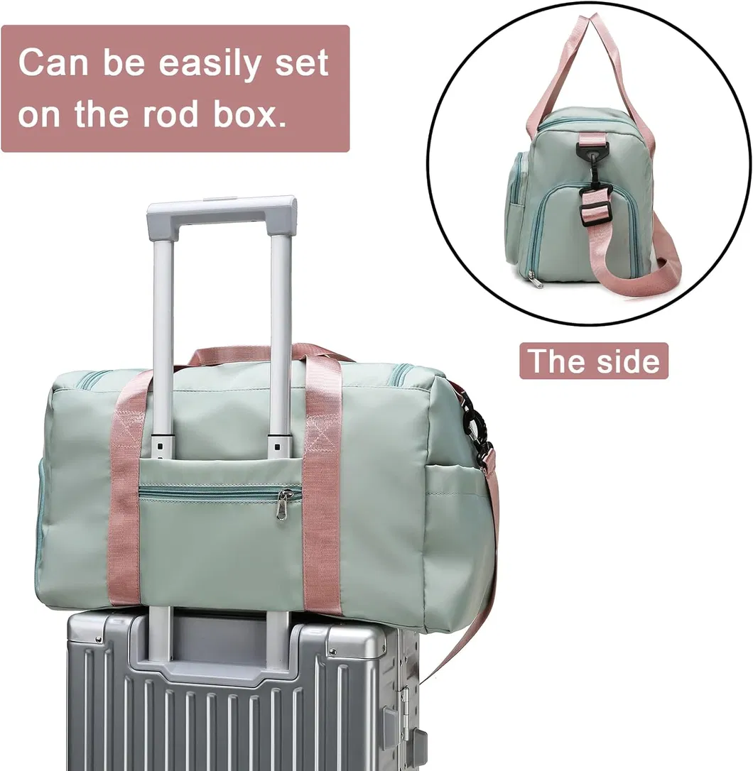 Outdoor Sports Waterproof Custom Print Large Capacity Duffel Bag with Shoe Compartment Custom Gym Bag