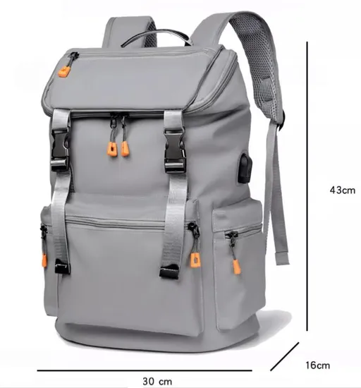 Men′s Backpack Business Casual Large Capacity Travel Bag Computer Backpack School Student Schoolbag