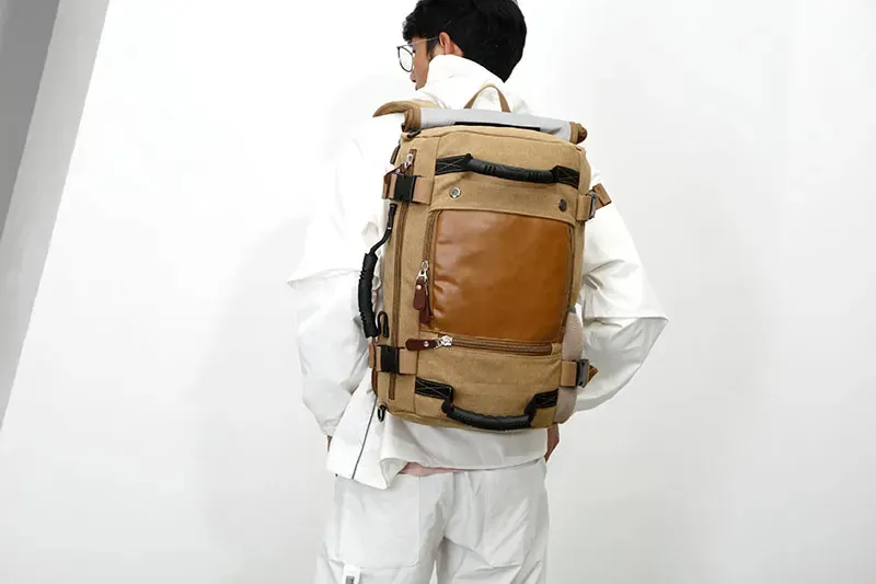 Factory Custom Canvas Bag Hot Sale Hiking Backpack 60L OEM Muntain Backpack