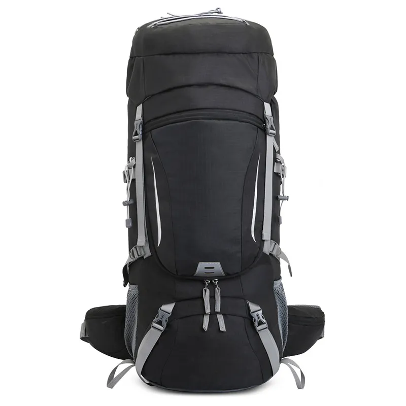 Factory Custom New 60L Hiking Bag Waterproof Backpack with Rain Cover Reflective