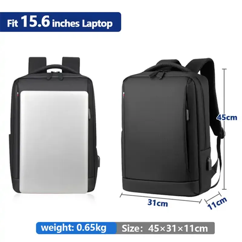 Custom Waterproof Business Mens Computer USB Laptop Backpack Computer Backpack
