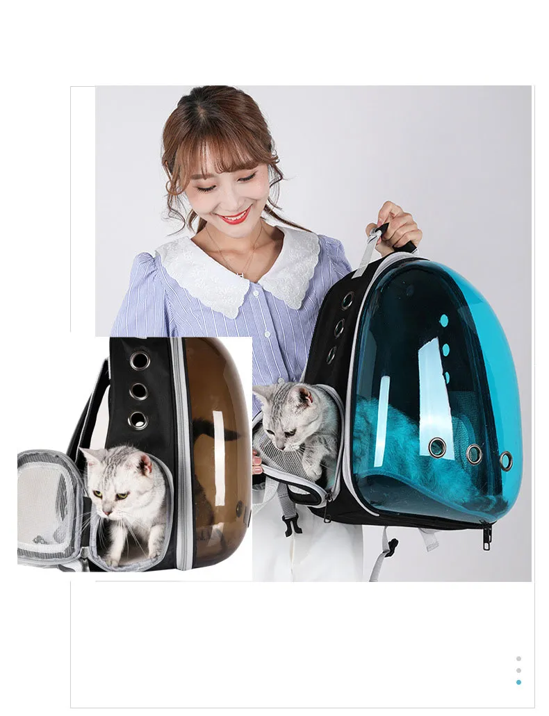 Customize Portable Cat Backpack Travel Transparent Bubble Pet Carrier