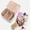 Custom OEM PU Leather Toiletry Portable Handle Washable Makeup Bag Travel Cosmetic Bag