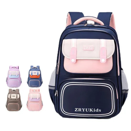 Wholesale of Backpacks for Primary School Students in Grades 1-5 with a Large Capacity for Load Reduction Backpacks