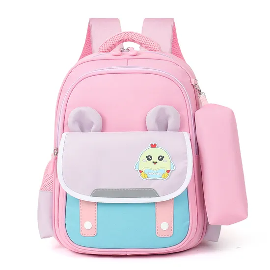 2024 New Cartoon Solid Color Children′s Breathable Backpack Boys and Girls School Backpack