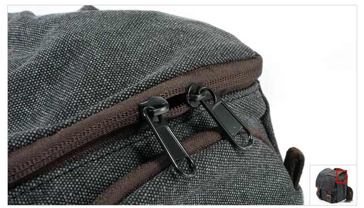 Canvas Bag Crossbody One Shoulder Retro Photography Waterproof Micro DSLR Camera Bag